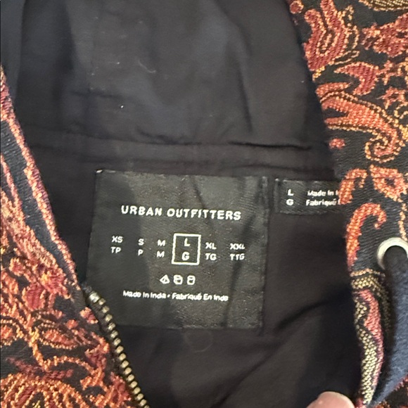 Urban Outfitters Paisley Giacca Tapestry- Hippy Blanket jacket Size L ☮️ EUC - Picture 5 of 7